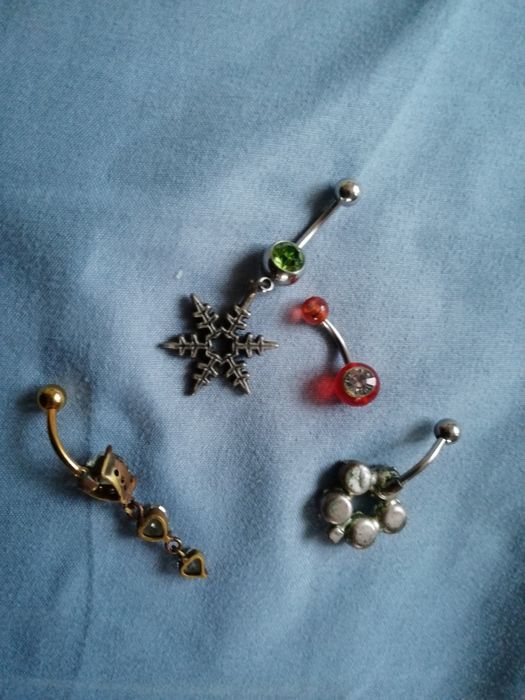 Piercing kolczyki do pępka- komplet całość