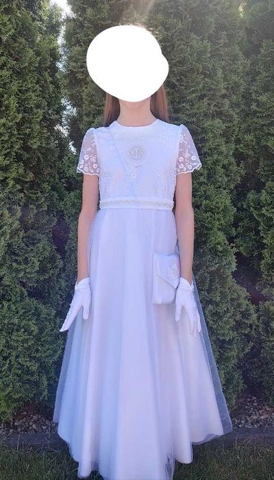 Sukienka komunijna + bolerko 140 Komunia Alba