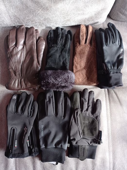 Перчатки кожаные, замшевые