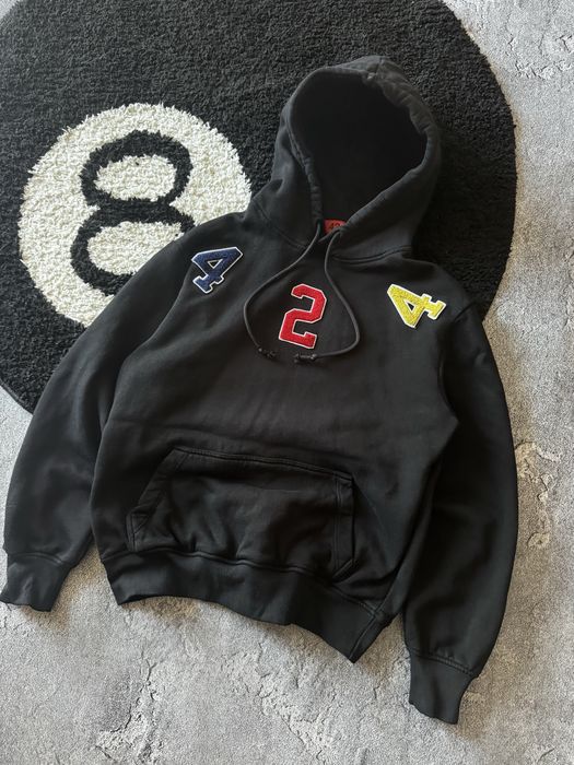 Худі 424 Hoodie S-M / Чорна Кофта з Патчами / Off-White Supreme Vetements Balenciaga Palm Angels Heron Preston Rick Owens