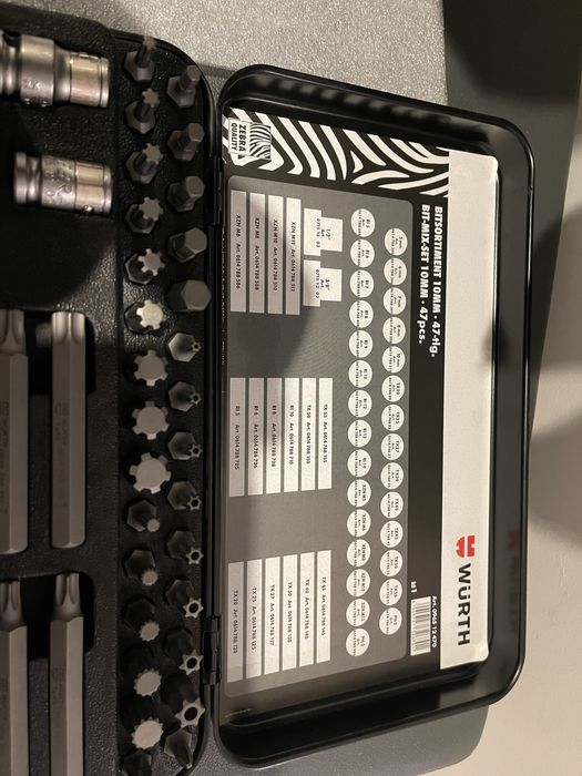 Zestaw bitów Imbus, torx. 10mm. Wurth zebra.