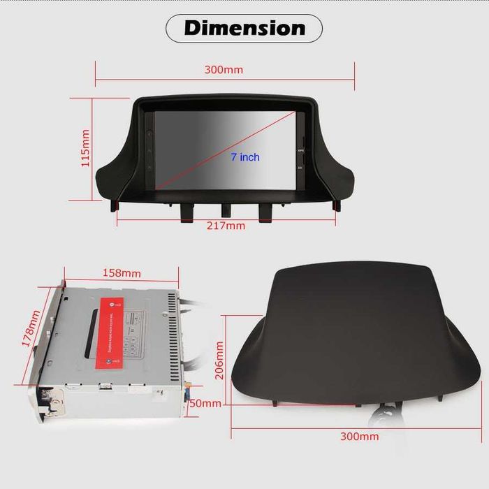 Auto-rádio 2 din android 14 Megane 3 (2007 a 2015)