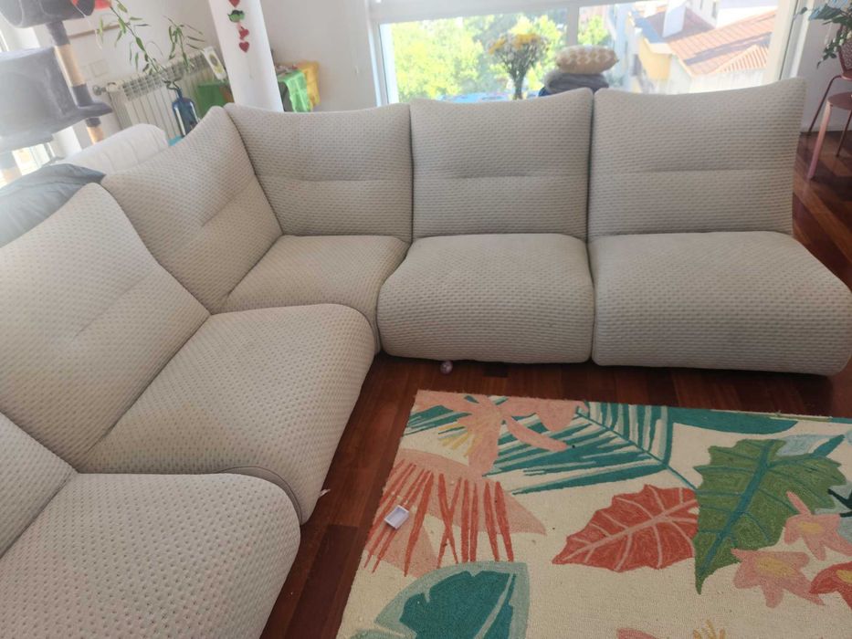 Sofá 8 peças Roche Bobois "Temps Calme" cinzento