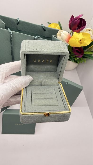 Комплект коробок Graff Графф зелена пвд обручки.
