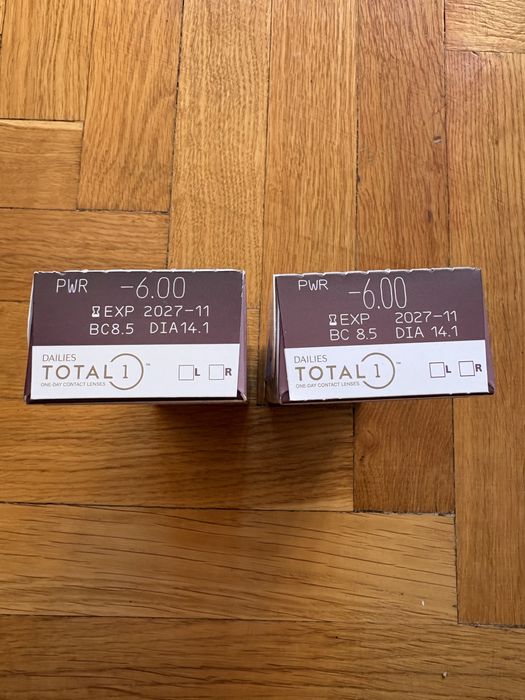 Продам лінзи одноденні DAILIES TOTAL, -6.00, нові, 30шт.