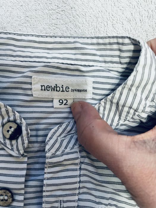 Newbie szara koszula w paski rozmiar 86/92