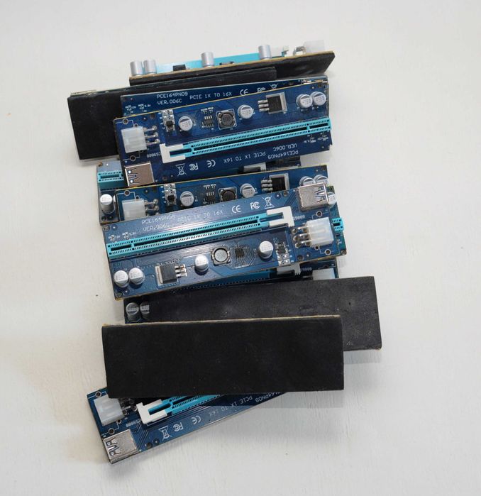 ‼️Райзер, перехідник, подовжувач, плата розширення VER006C USB 3.0 PCI-E 1X-16X Riser для відеокарт 60см sata
