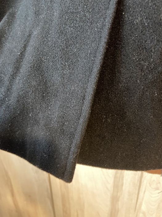 Damski czarny brązowy płaszcz rozm 46 wełna kaszmir litera A brązowy V