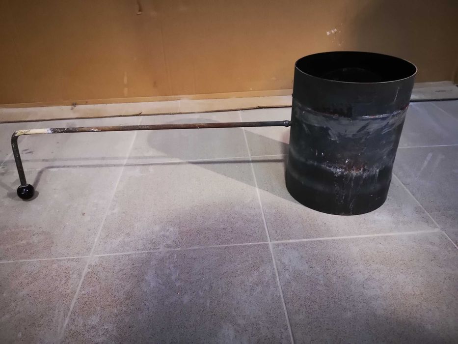 SZYBER fi 200 mm długa rączka czarny 2mm