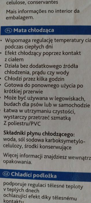 Mata chłodząca dla pieska i kotka.