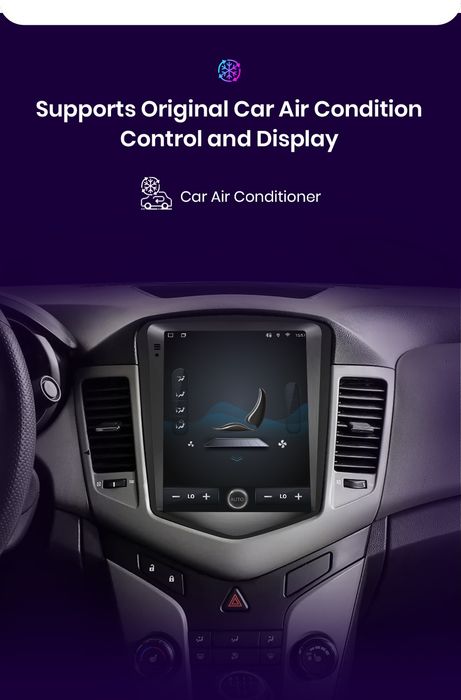 Rádio android tipo tesla Chevrolet Cruze J300 CARPLAY WIFI GPS 2/32GB