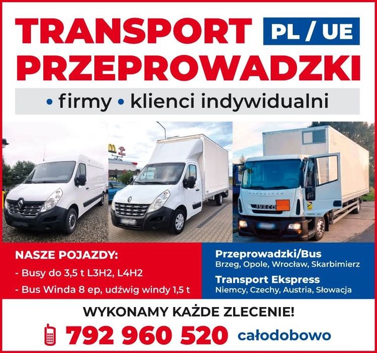 Przeprowadzki/Transport Bus Brzeg-Opole-Wrocław PL/UE BUS WINDA