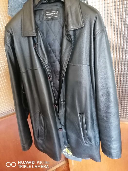 Casaco de couro impecável L
