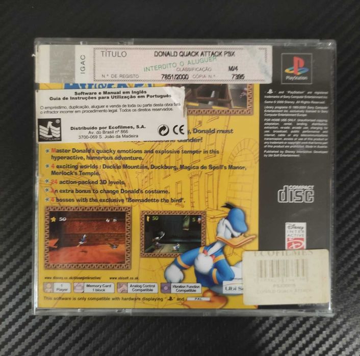 Donald Duck Quack Attack + Disney's Dinosaur - PlayStation 1 (PS1)