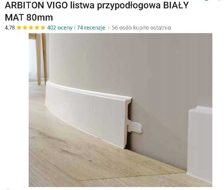 Listwy przypodłogowe Arbiton VIGO 80 – 8 szt. (2,2 m) + GRATISY