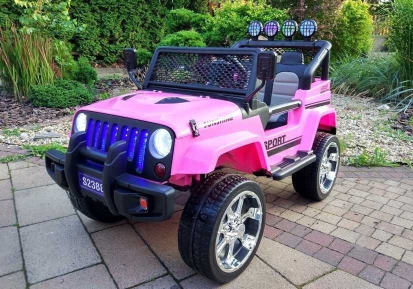 BAWIBUS.PL Auto samochód na akumulator JEEP 4x4 SUV BUGGY dla dzieci dżip na pilota zabawka różowy