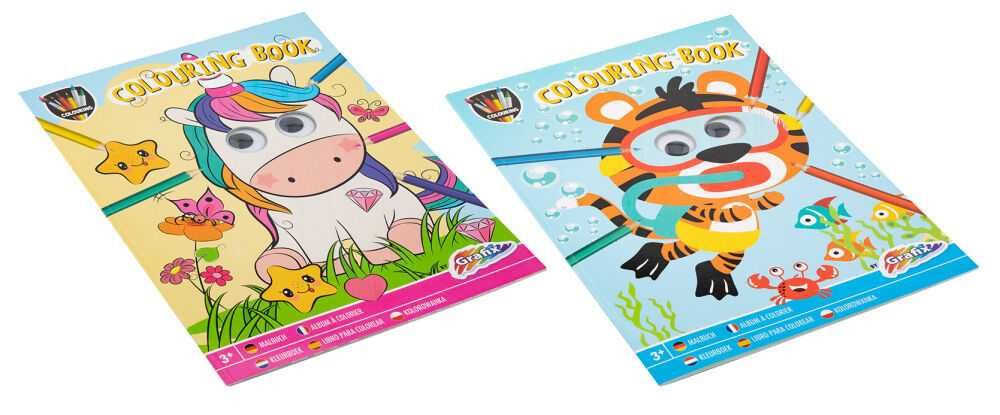 Kolorowanka A4 ruchome oczy dla dzieci