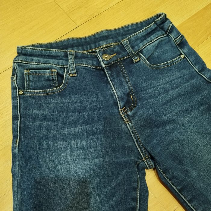 Джинсы скинни стрейч на флисе теплые зимние, размер S-M