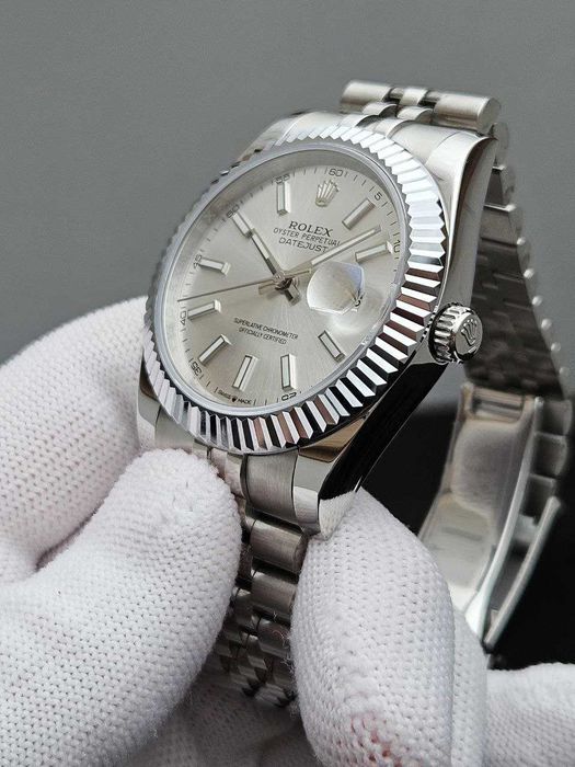 Швейцарские часы Rolex DateJust Silver-White