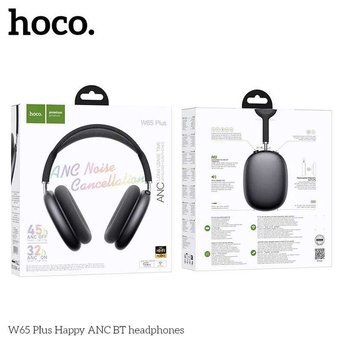 Hoco W65 Plus Auscultadores Bluetooth ANC