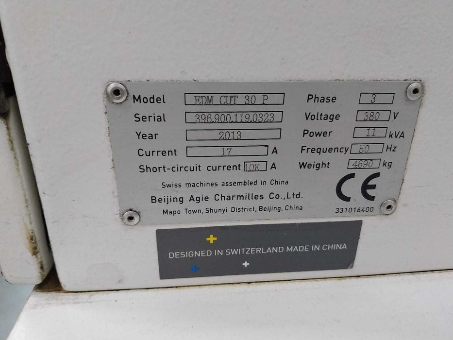 Máquina de Eletroerosão por Fio AgieCharmilles CUT 30 P