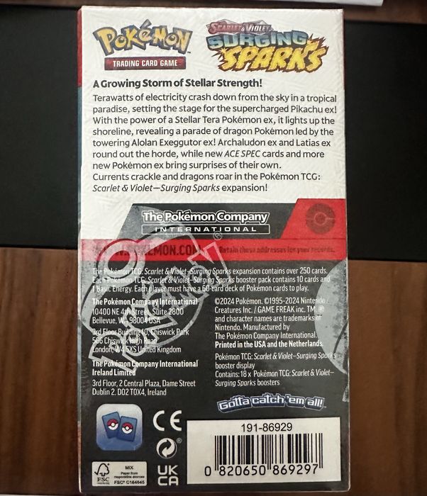 Pokémon Selado Booster Box