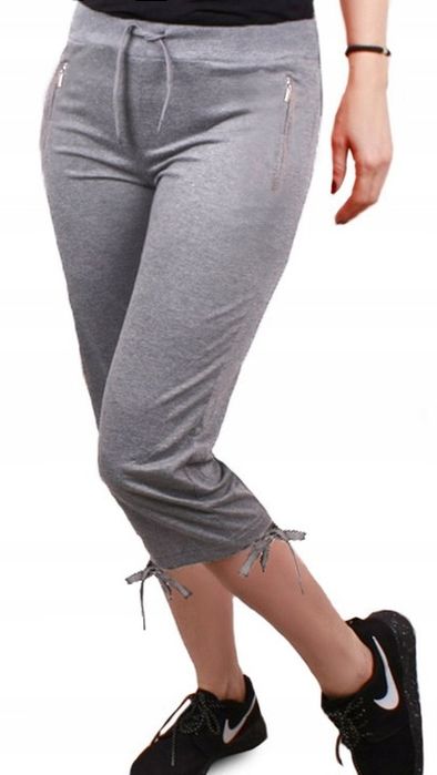 Spodnie Rybaczki Z Kieszonkami 8164 Grafit 44 Xxl