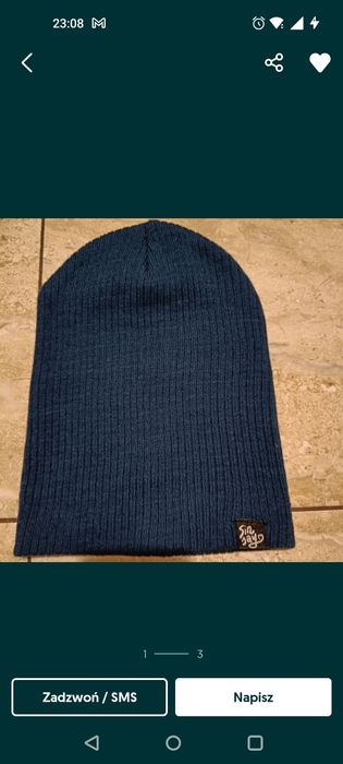 Czapka niebieska, nowa firmy Sinsay.