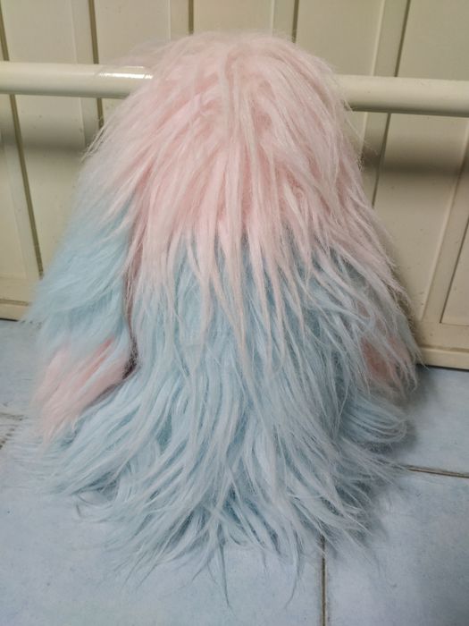 Peluche grande Cãozinho fofo Azul e Rosa