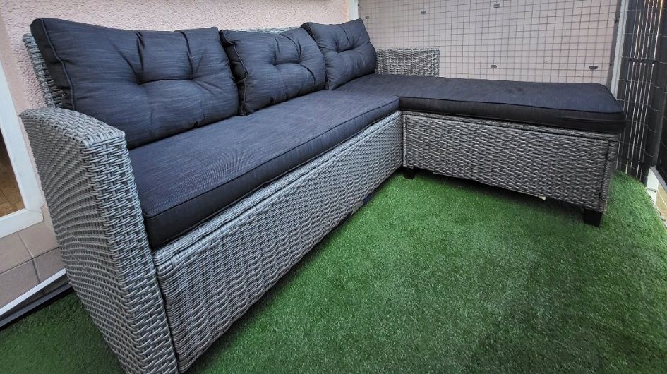 Sofa wypoczynkowa, narożnik na balkon, do ogrodu, meble ogrodowe