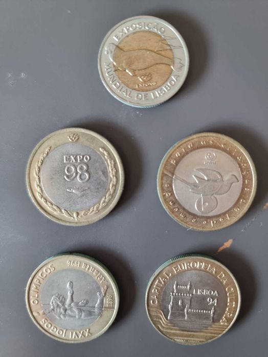 Moedas das décadas de 70, 80 e 90