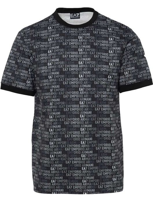 EMPORIO ARMANI EA7 markowy męski t-shirt ALL OVER EA7