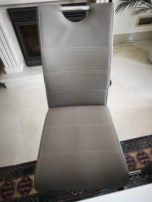 Mesa de jantar extensível retangular com 6 cadeiras