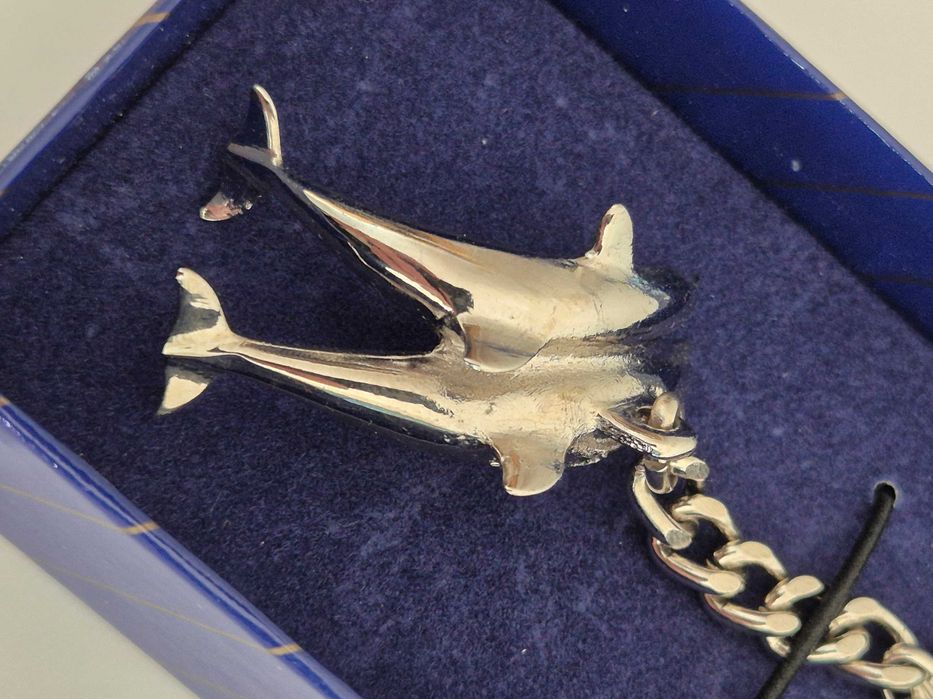 Porta-chaves Golfinhos metal fabrico Galeria Magenta IT (certificado)