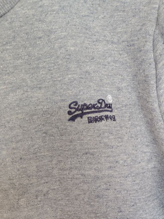 Szara bawełniana bluza superdry orange labelco