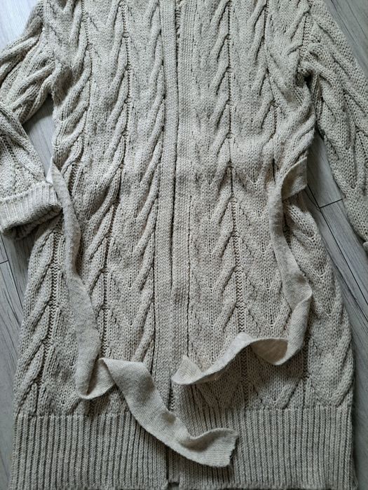 CULT długi kardigan XXL z kapturem