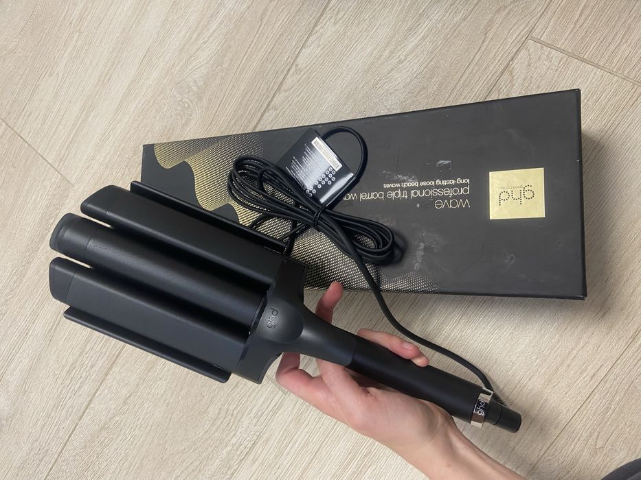 Потрійна професійна плойка triple barrel waver