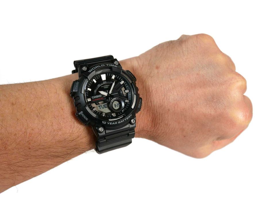 Casio AEQ-110W-1AV. Батарейка на 10 років