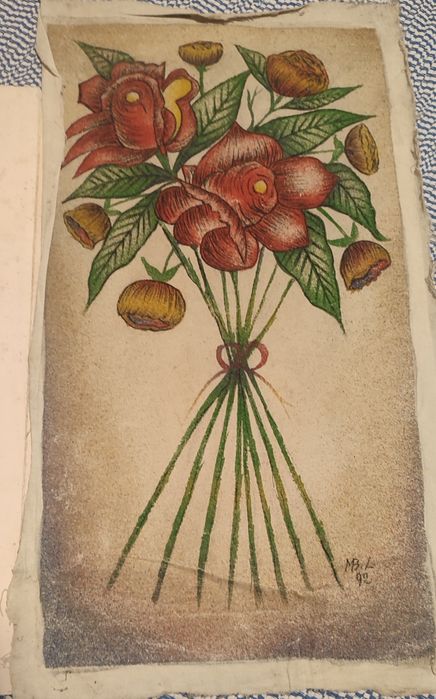Arte angolana de 1942(44,92,94) feita com areia
