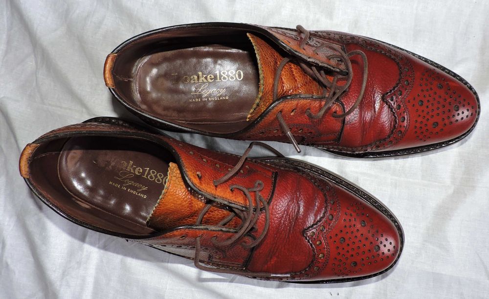 Кожаные туфли челси броги оксфорды Loake 42р
