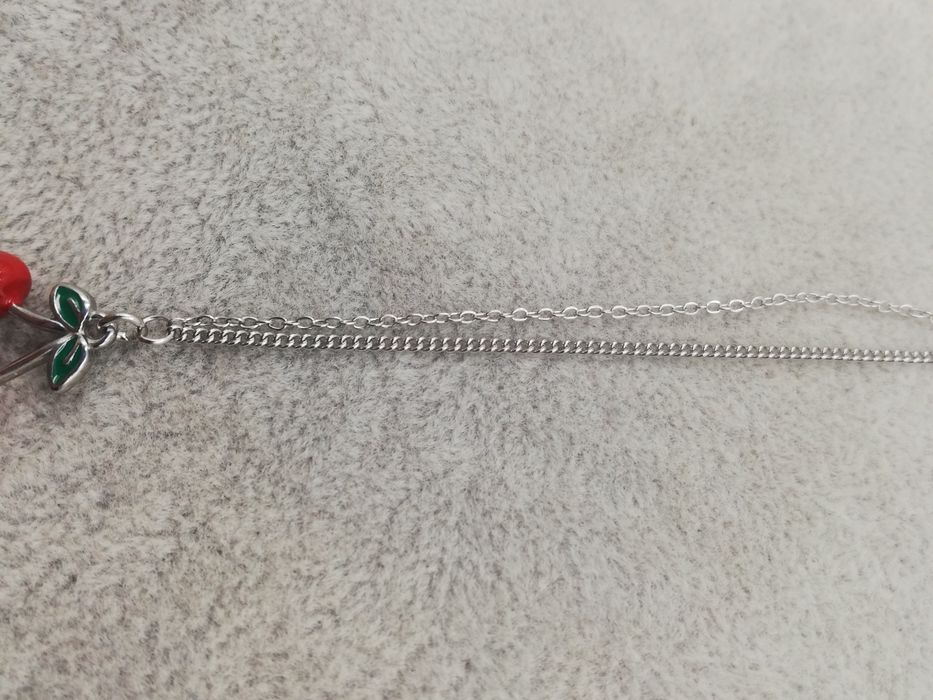 Naszyjnik stal chirurgiczna Xuping z wisienkami