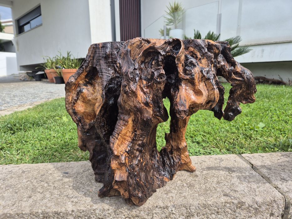 Conjunto de Peças Decorativas em Madeira de Oliveira – Peças Únicas Artesanais