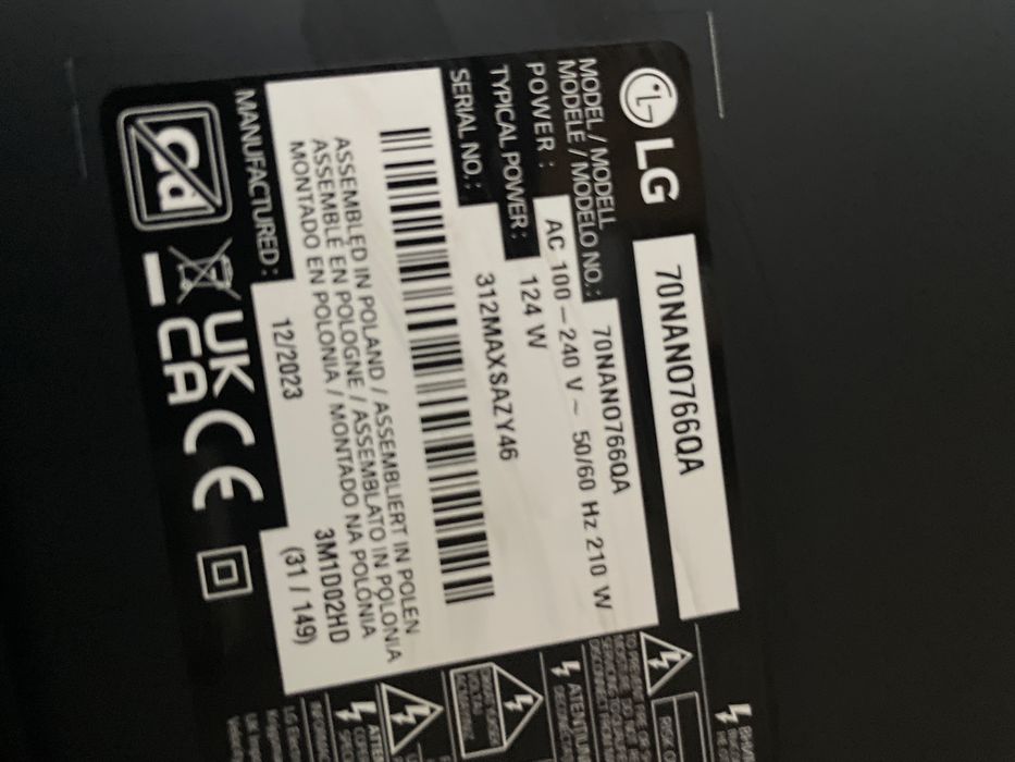 Smart TV LG 4K NanoCell 70”
