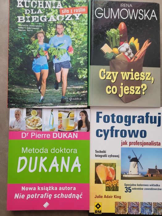 Książki kucharskie , ciasta, potrawy kuchnią dla biegaczy dieta Dukana