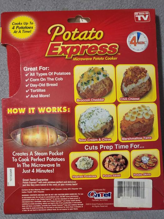 Torba do pieczenia ziemniaków w kuchence mikrofalowej, nowa