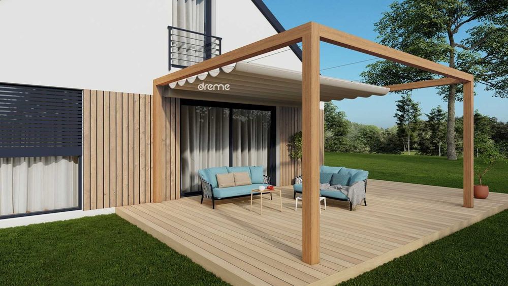 Zadaszenie materiałowe roleta rzymska pergola zagiel zasłony