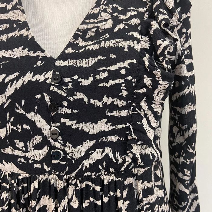 Zara сукня міні принт зебра довгий рукав Xl