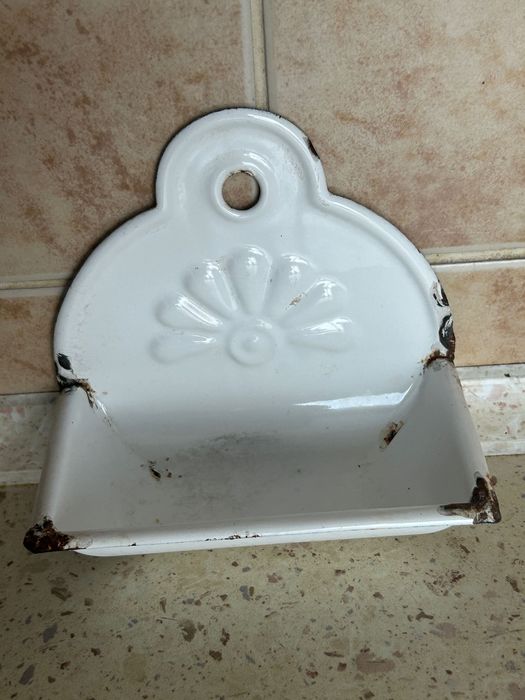 Stara metalowa Mydelniczka SILESIA