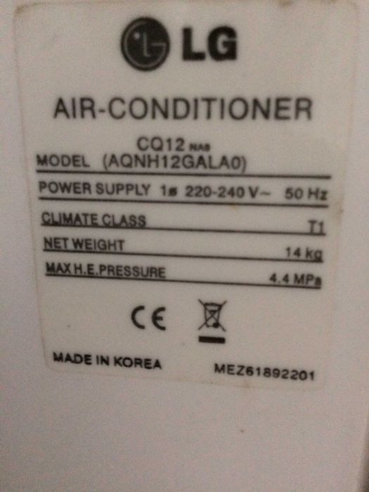 aparelho ar condicionado LG