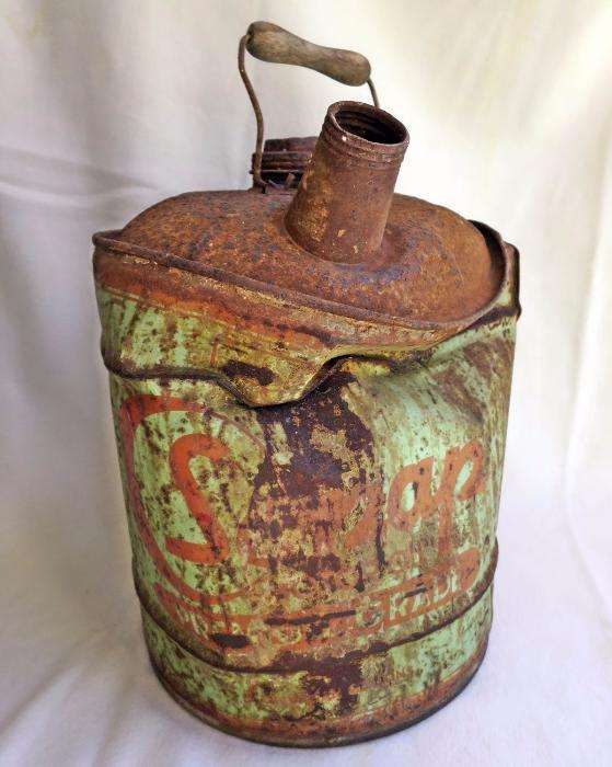 Lata antiga Sonap Motor Oil 5 american gallons metal